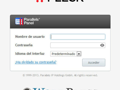 instalar WordPress en Plesk