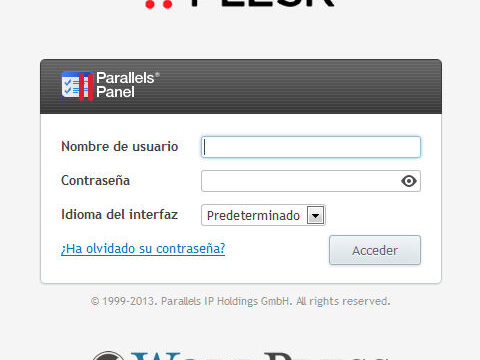 instalar WordPress en Plesk