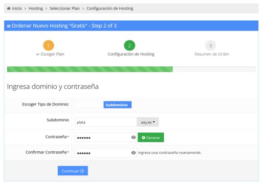 configuracion hosting