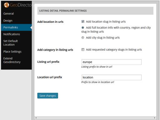 geodirectory permalinks