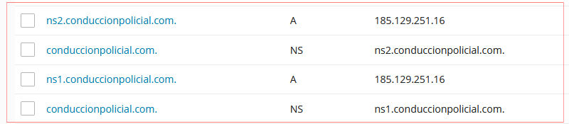 Comprobar las DNS