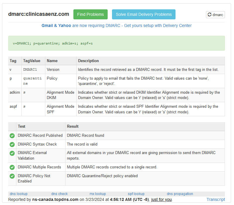 DMARC Lookup