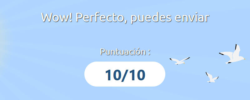 Puntuación Mail Test