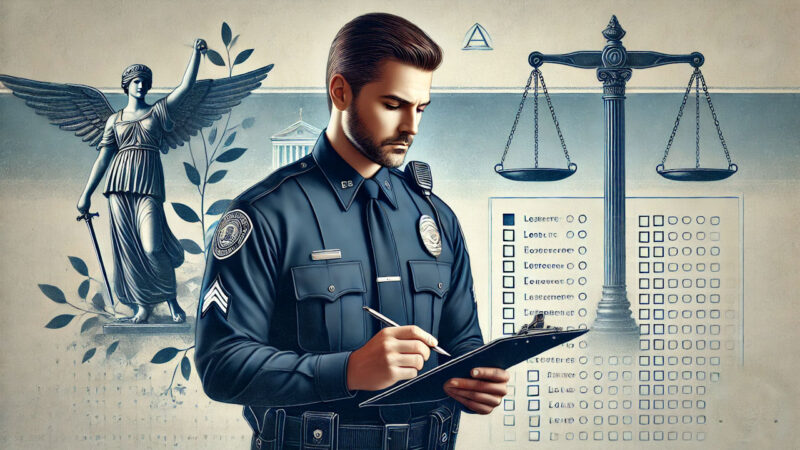 Foto original de un policia