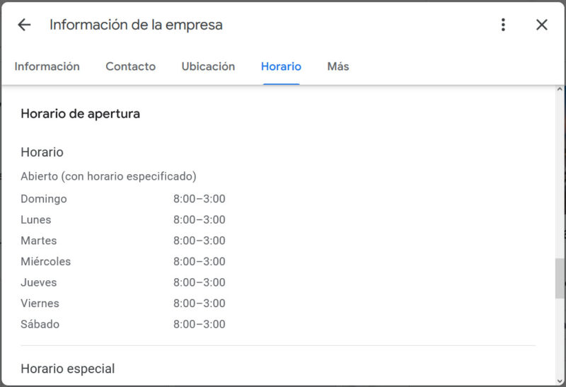 Taxi 28 horario