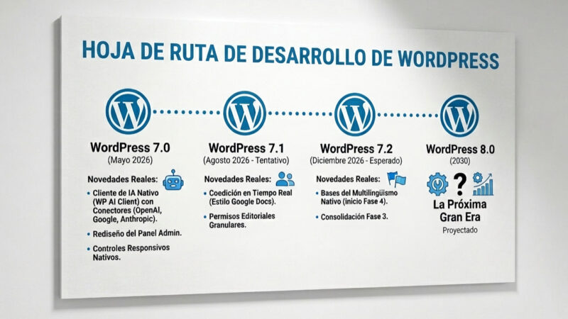 WordPress 8.0 proyectado para 2030