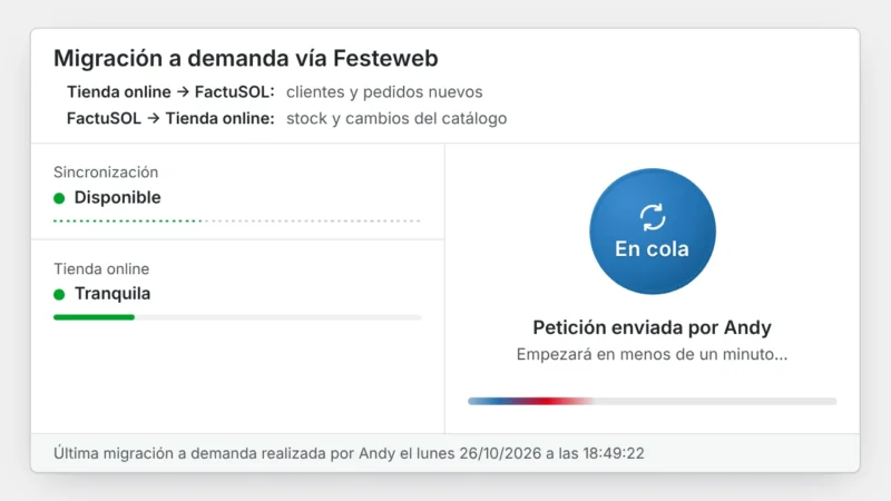 Migración a demanda en cola